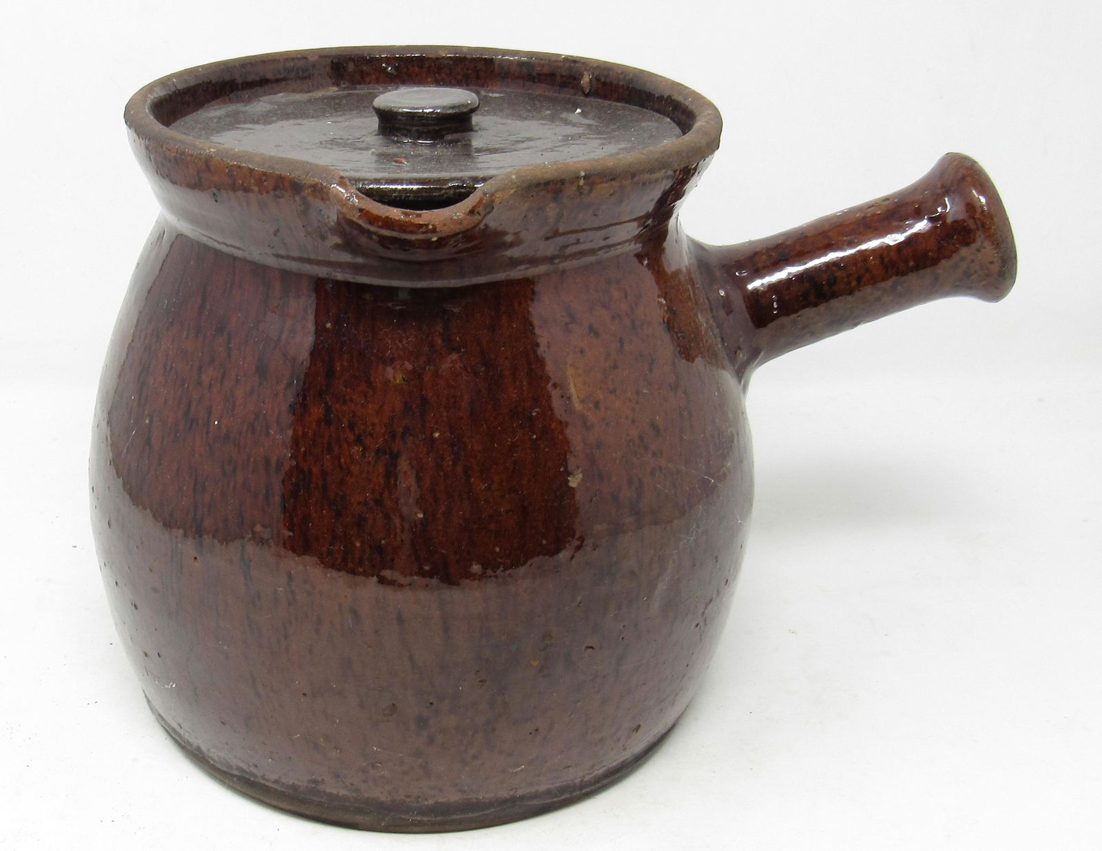 Redware Crock: Approx 7 1/4" in diameter and 8" tall