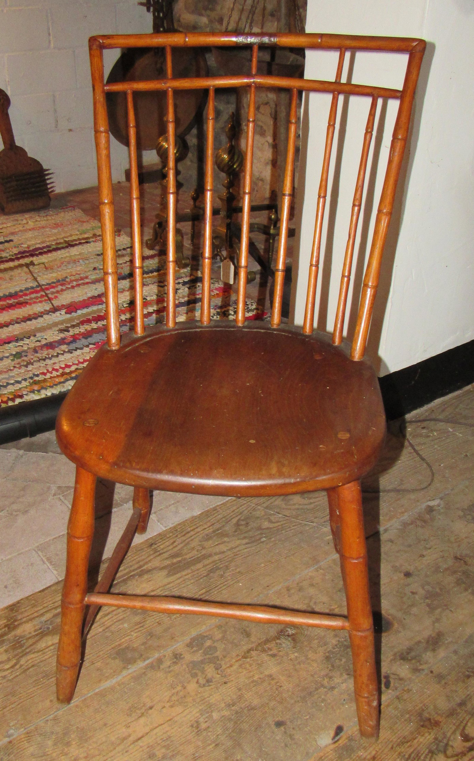 Windsor Side Chair Signed Moon: Signed Moon on bottom