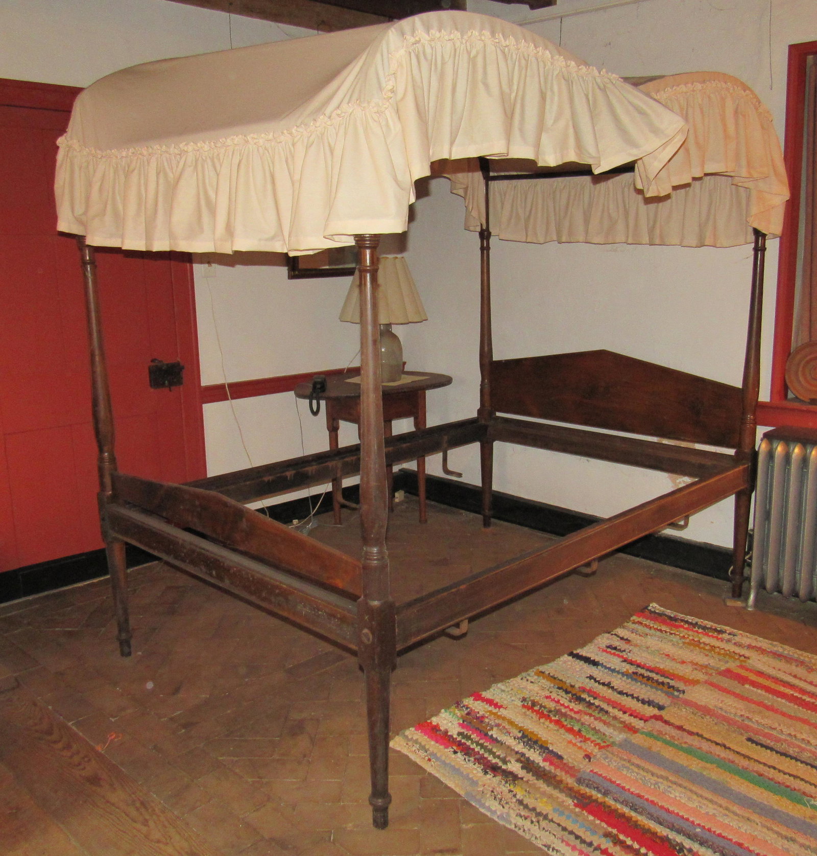 Canopy Bed: Approx 53 1/2" X 75 1/2" X 74" TALL
