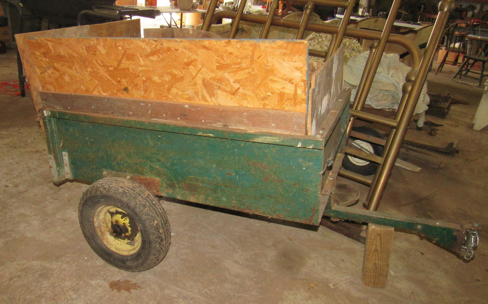 Garden Tractor Cart: Approx 28 1/2" x 44" ( body dimensions)