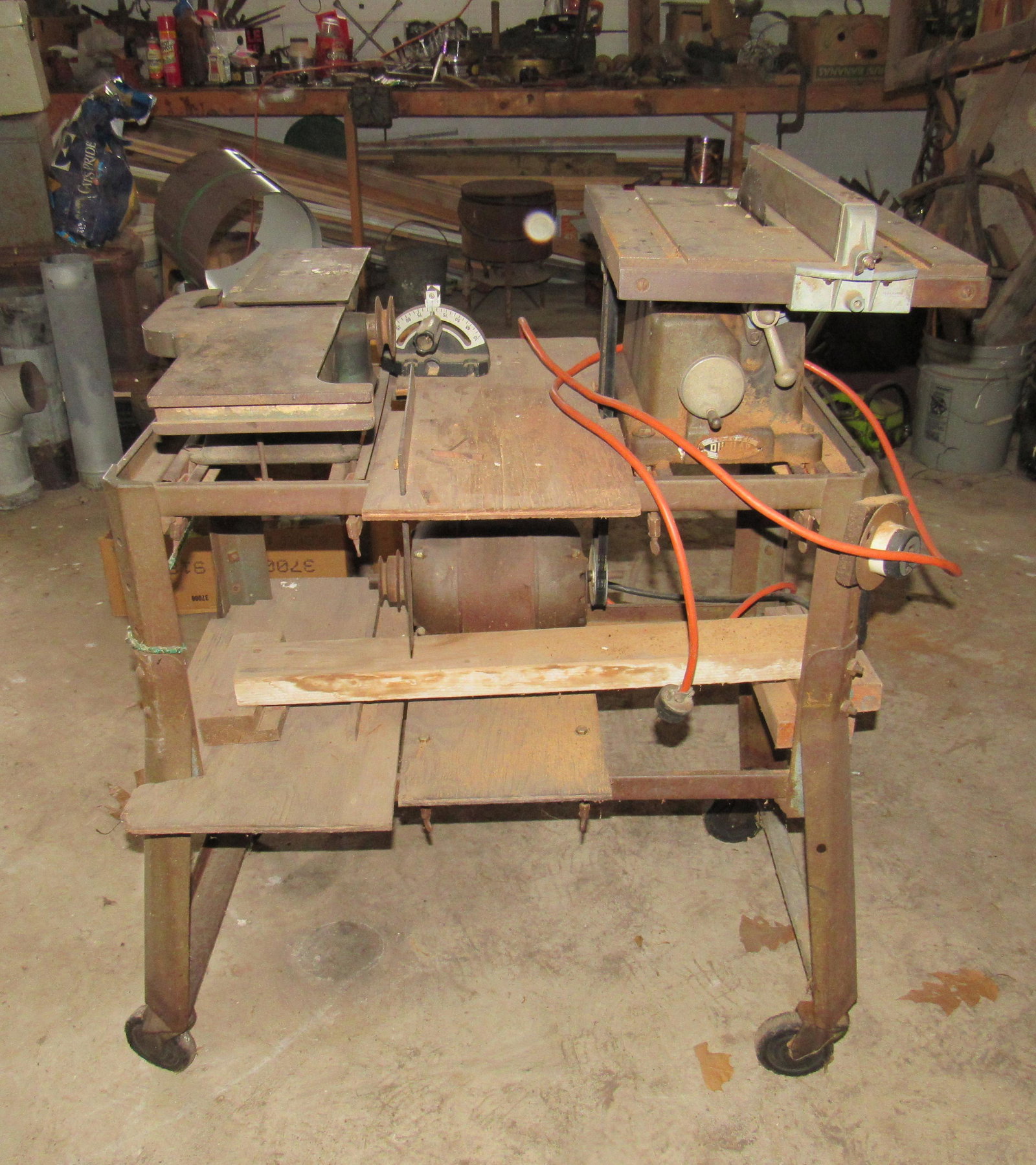Craftsman Table Saw & Shaper: Saw table is approx 12" x 17"