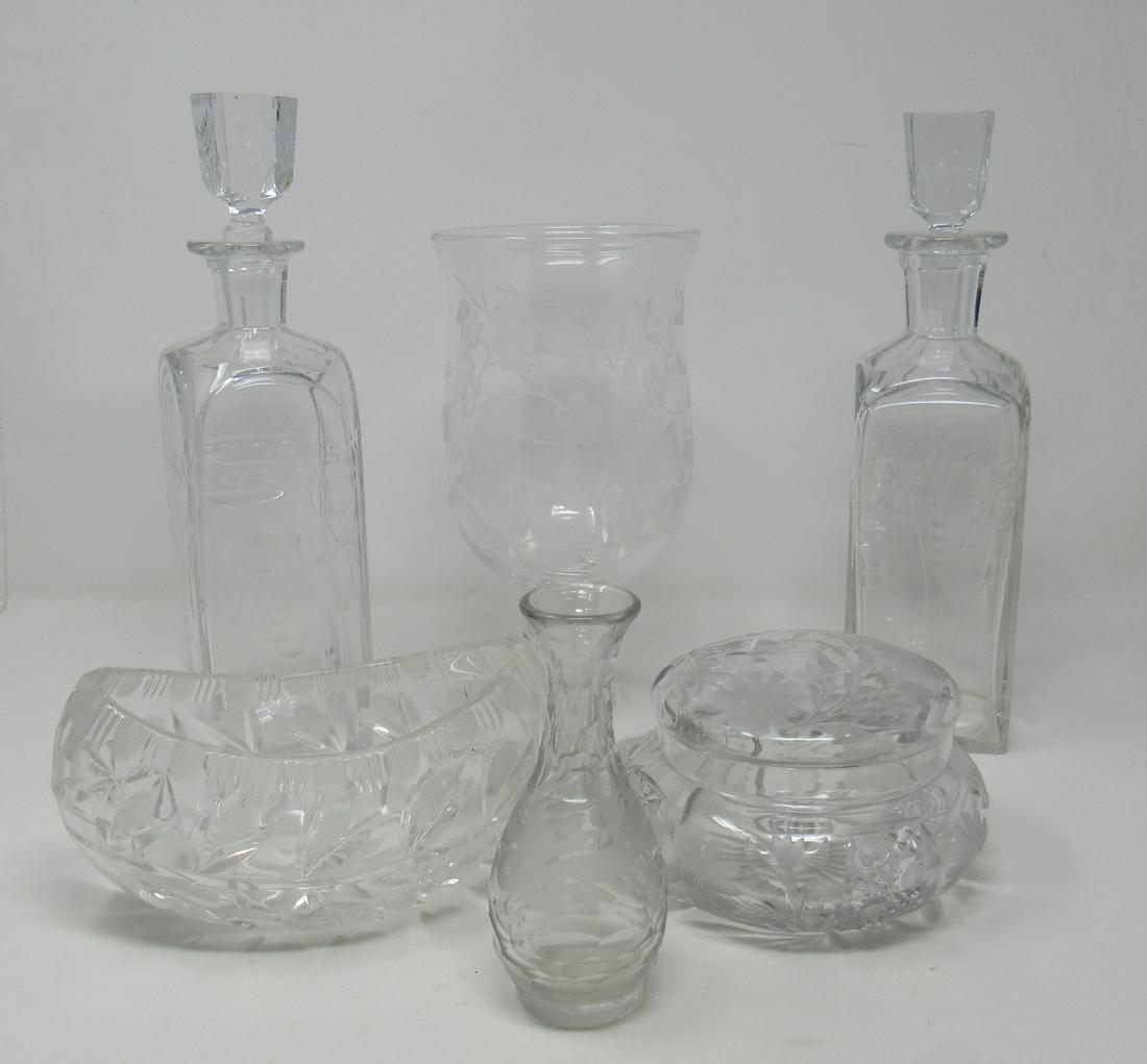 Decanters Vanity Jar Stuart Glass Vase: Getting all pictured.