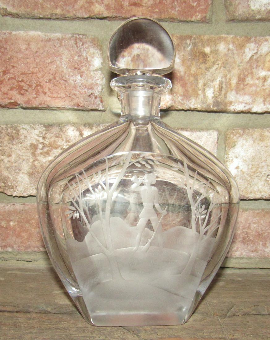 Orrefors Decanter: Apprx 8 1/4" tall.