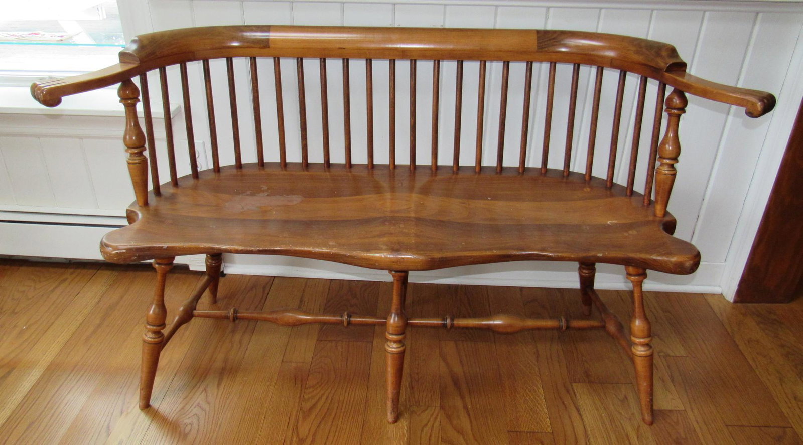 Duckloe Brothers Colonial Reproduction Settee: Apprx 17 1/4" x 56"