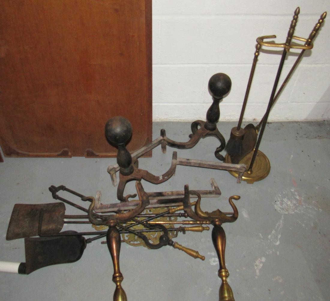 Andirons and Fireplace Tools: Getting all pictured