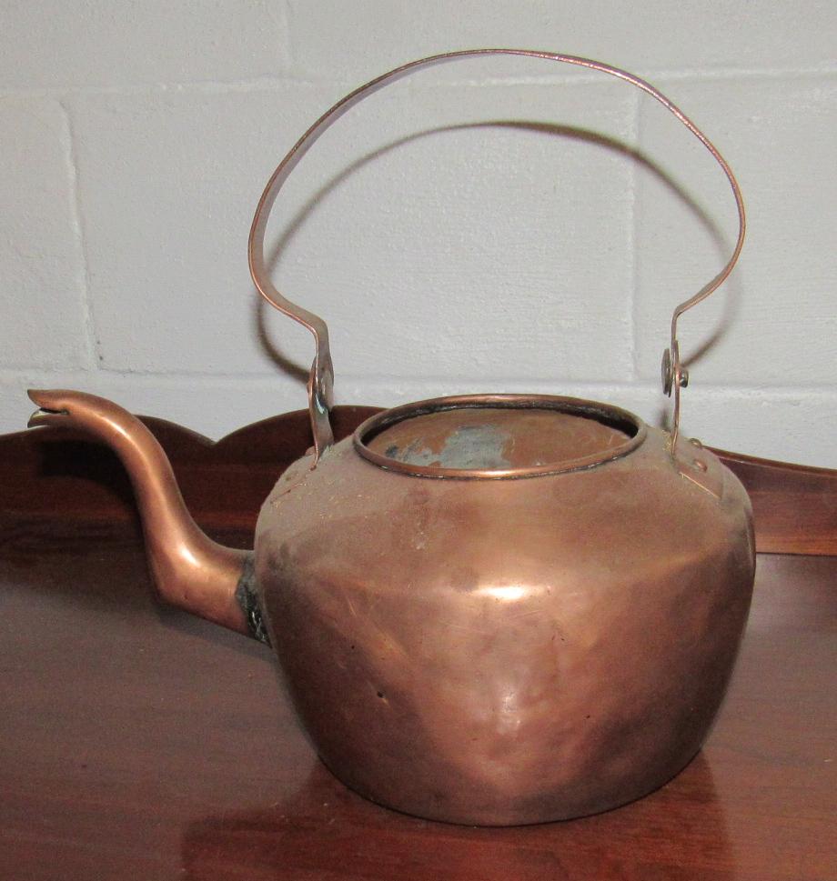 Dovetailed Copper Teapot: Approx 13" tall ( top of handle)