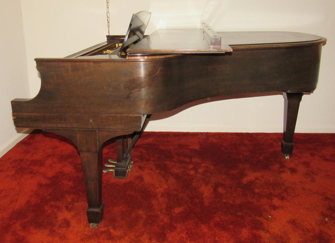 1928 Steinway Model L Grand Piano: Apprx 56" x 72" x 38 1/2" tall.