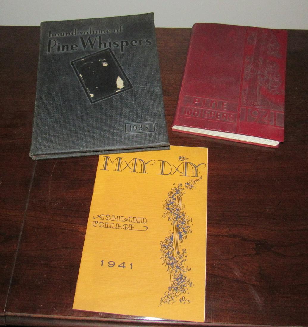 1939 1941 Pine Whispers Ashland College Yearbooks: Getting all 3 pictured