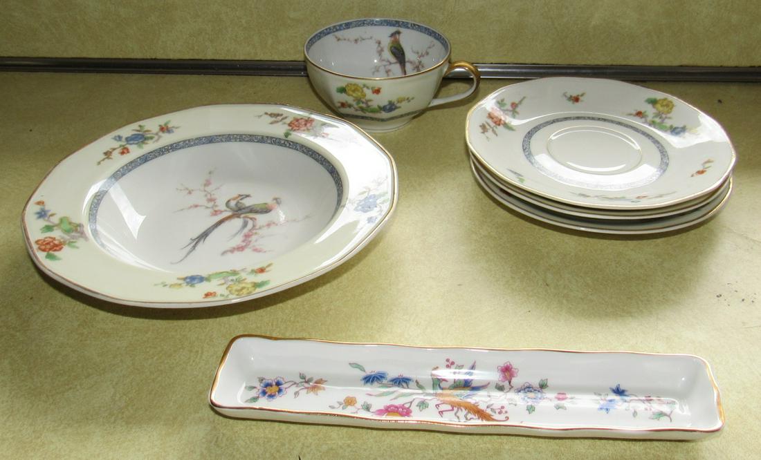 Theodore Haviland Limoges & Hammersley: There are 5 pieces of limoge, plus the Hammersley