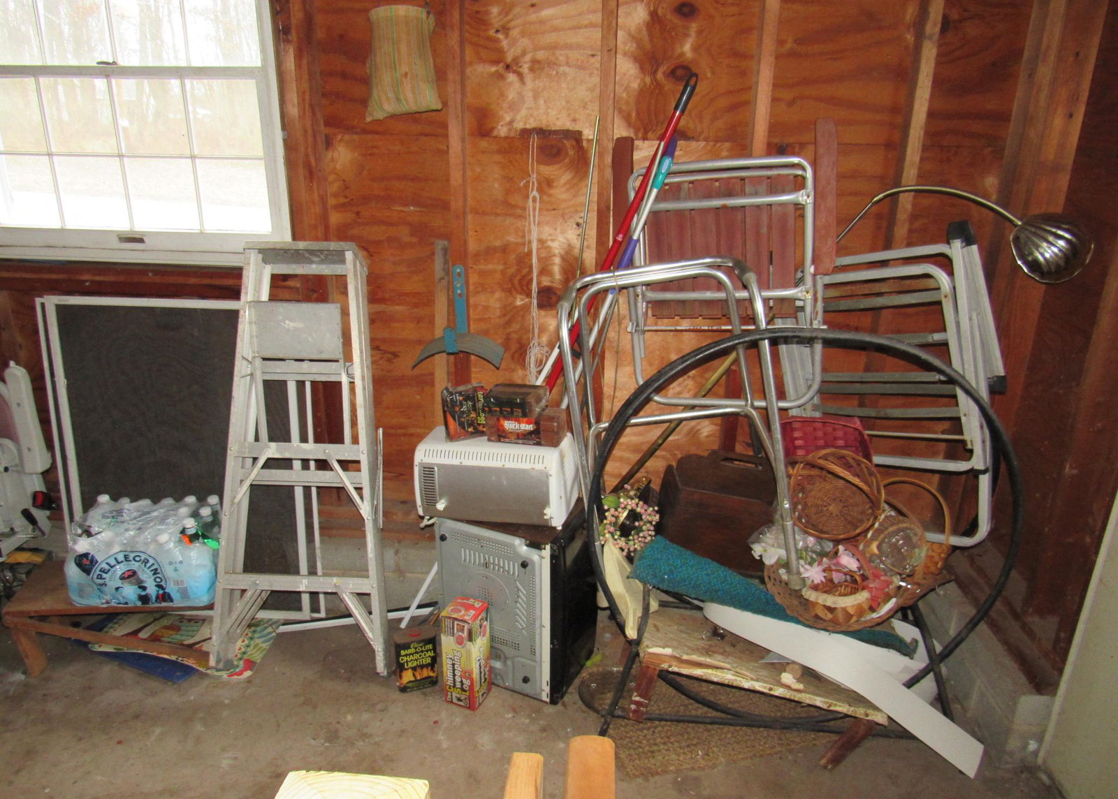 Log Holder Aluminum Step Ladder & Misc: Getting all pictured. Take what you want and leave the rest