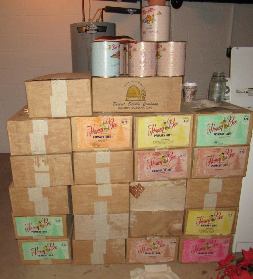 Honey Bee Bee Hive Dry Food Cases: Lot includes all cases of cans. Sold for display purposes only !