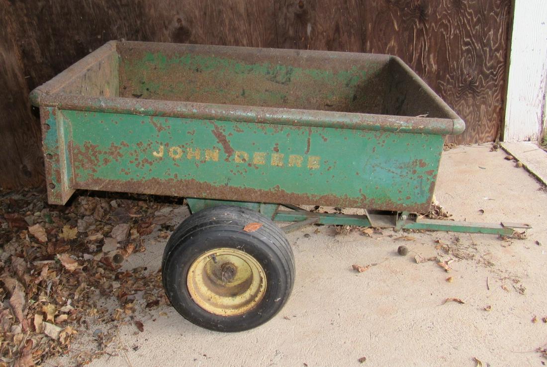 John Deere Garden Tractor Cart: Body is apprx 33"X 45" X 12" tall.