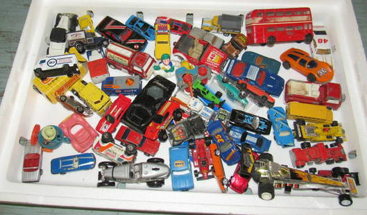 Box Full of Matchboxes and Misc Toy Cars: Getting all in box