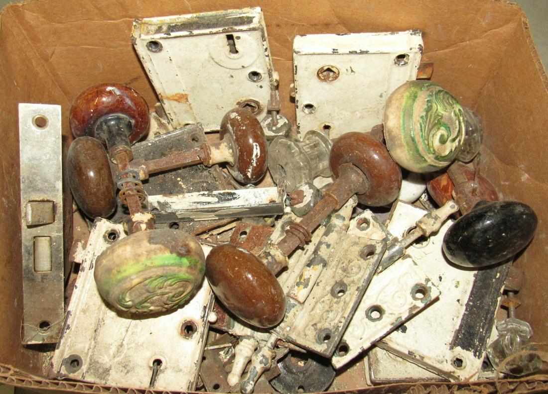 Antique Door Knobs Locks & Hinges: Getting all in box