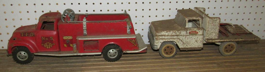 Tonka Fire Department and Rack Truck: Fire Truck is approx 17" long
