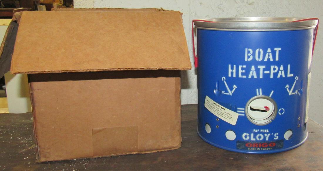 New Old Stock Gloys Origo Boat Heat Pal: Approx 9 1/4" in diameter and 9" tall