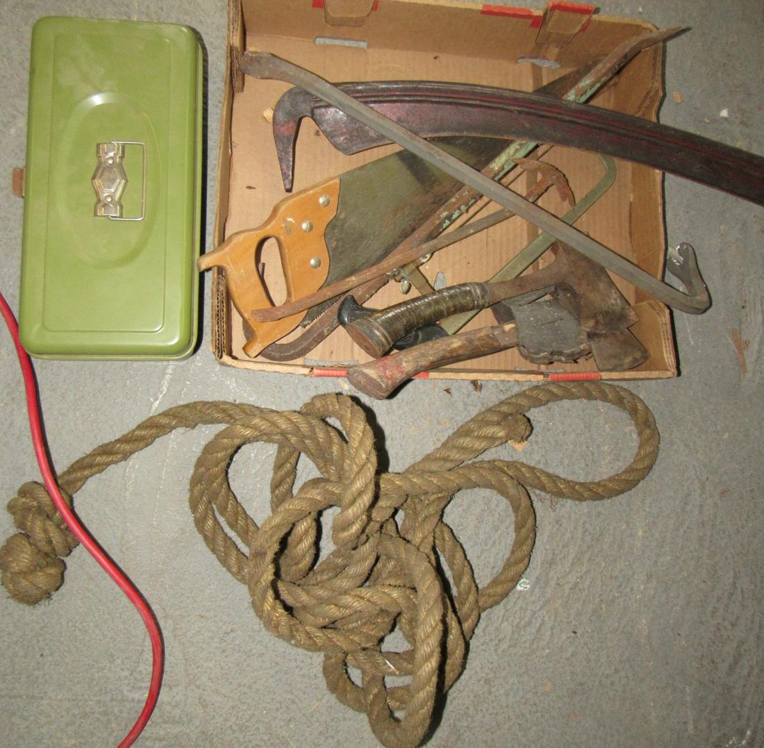 Boy Scout Ax Pry Bars Saws Rope: Getting all pictured