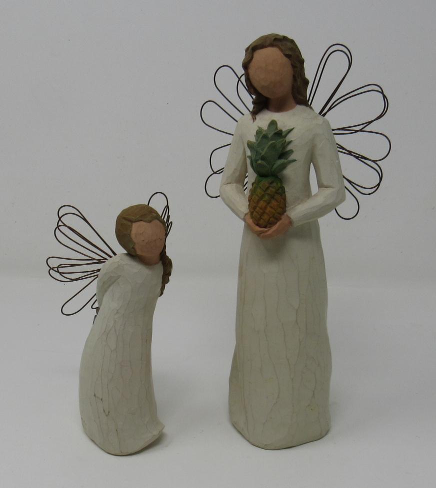 2 Willow Tree Angels: Tallest is approx 8 1/2"