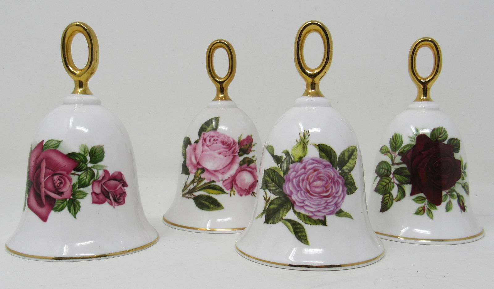 Danbury Mint Limited Edition Bone China Bells: Approx 4 1/2" tall