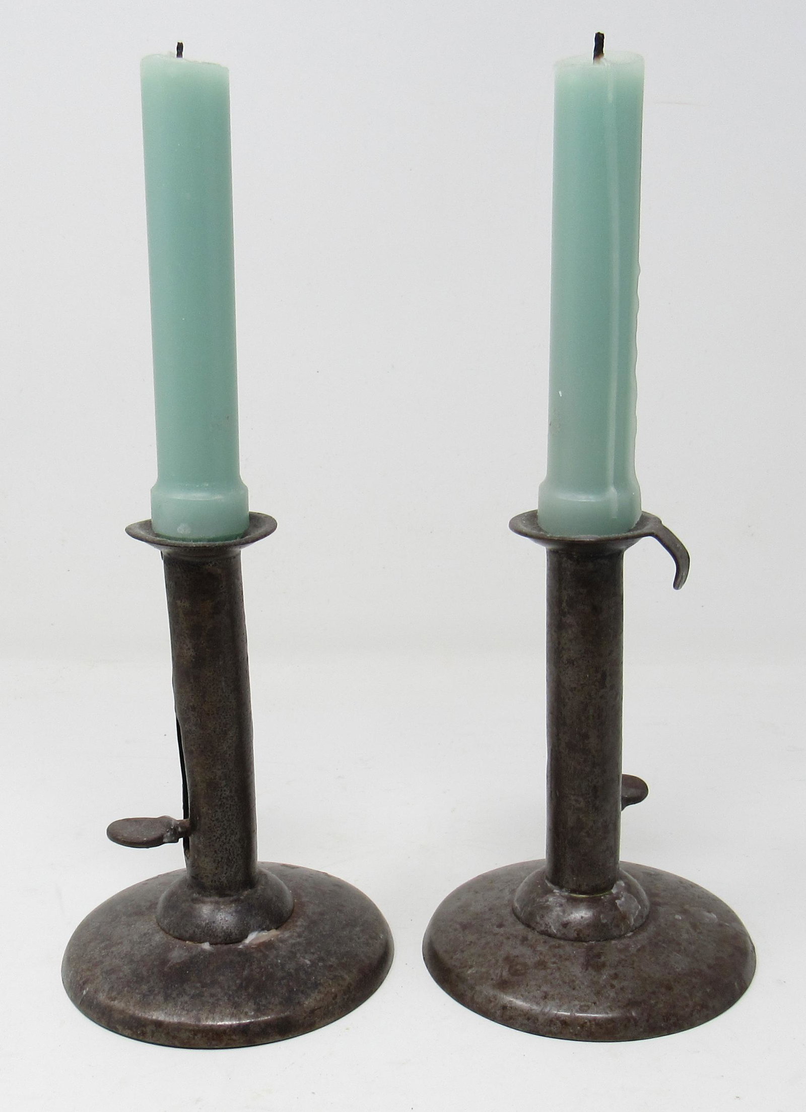 Hog Scraper Candlesticks: Approx 5 1/2" tall