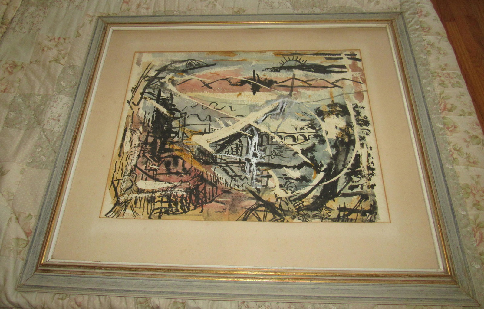 Phebe Palmer Sunrise Over Campobello: Watercolor is approx 29" x 34"