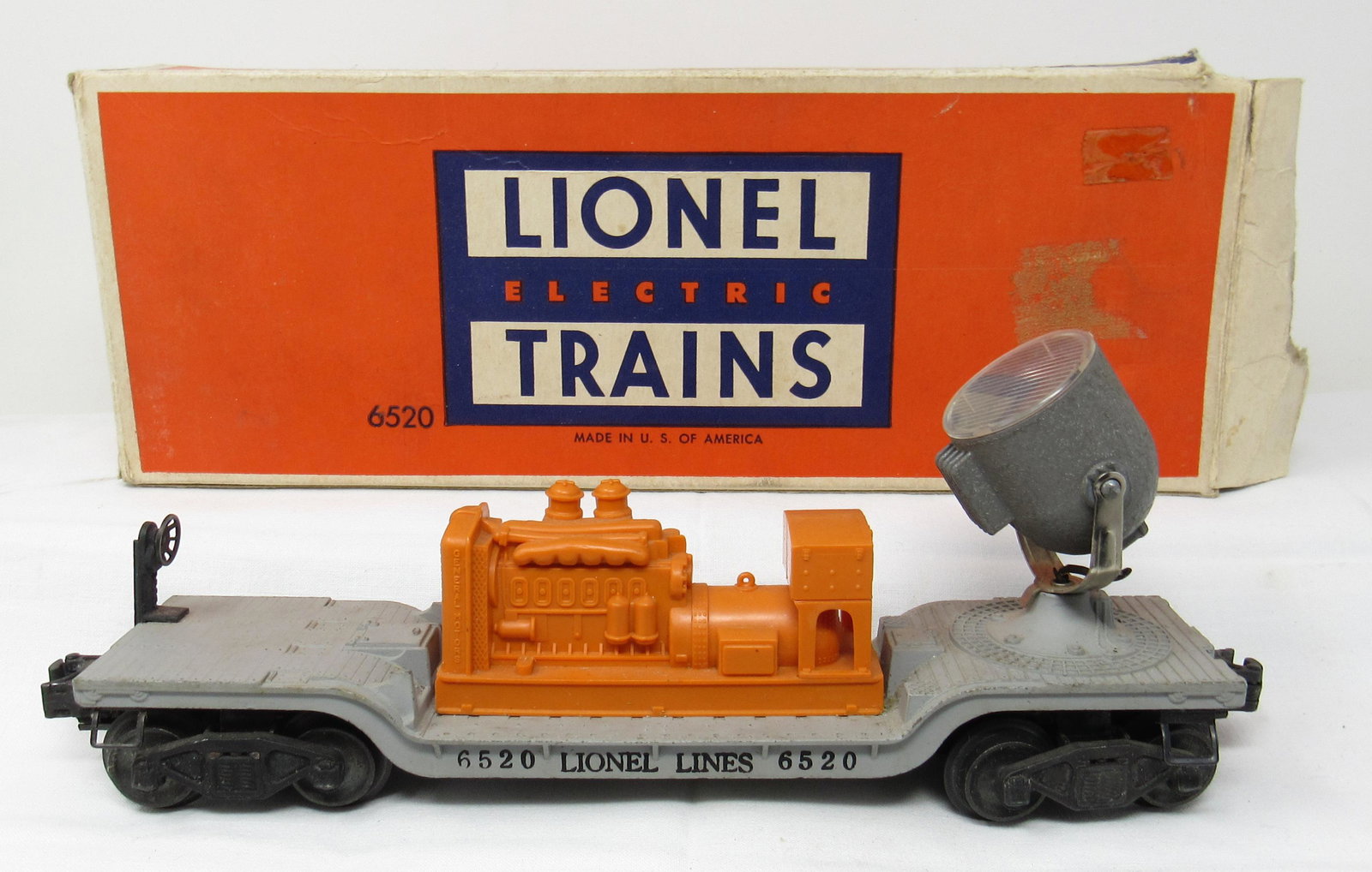 Lionel 6520 Pre War Operating Searchlight Car: In original box