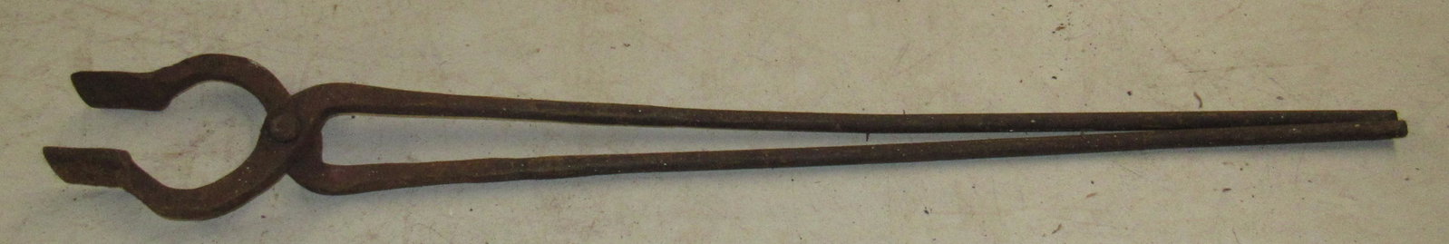 Large Pair of Blacksmith Tongs: Approx 1 3/4" x 37" long