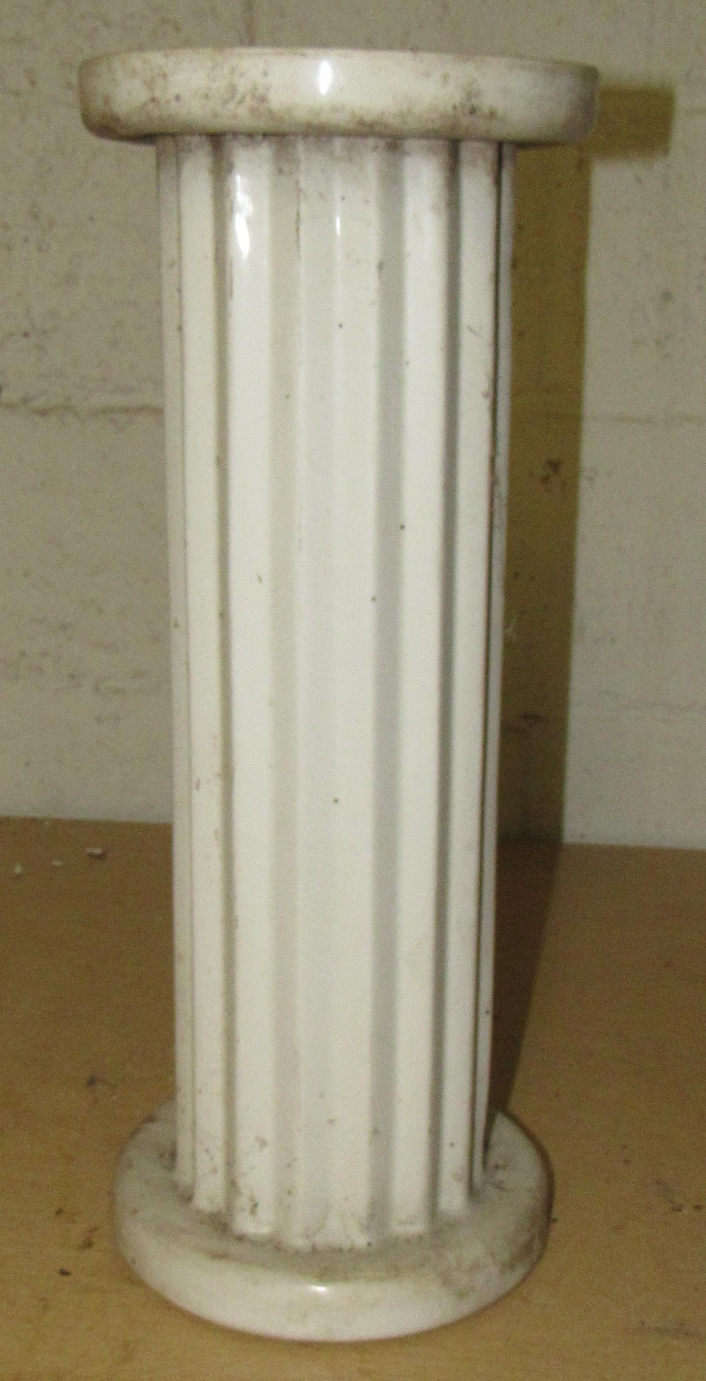 Ironstone King Quick and Gerber Pedestal: Apprx 7" in diameter and 18" tall