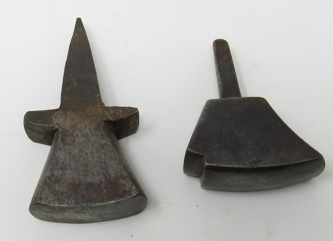 2 Antique Anvil Hardies 1 Hardy Signed: Longest is approx 4" long