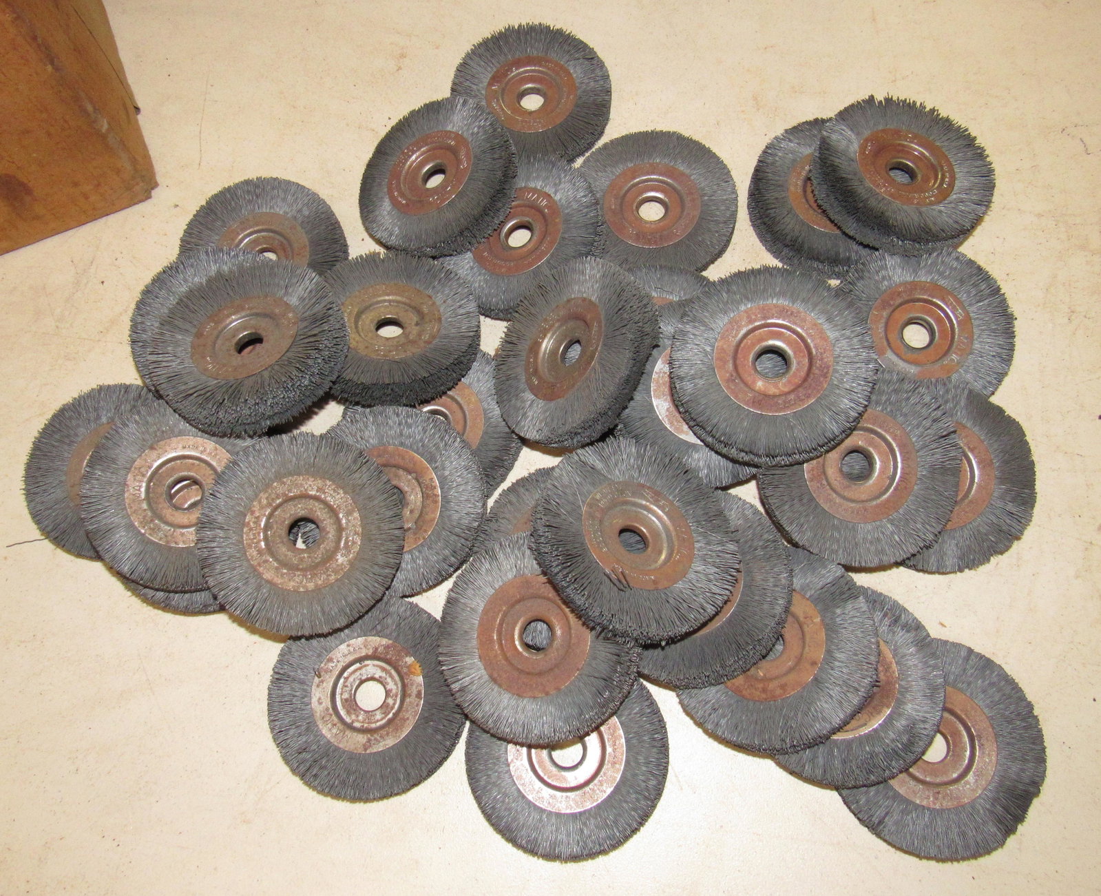 33 Wire Wheels: Approx 4" in diameter and 11/16" arbor