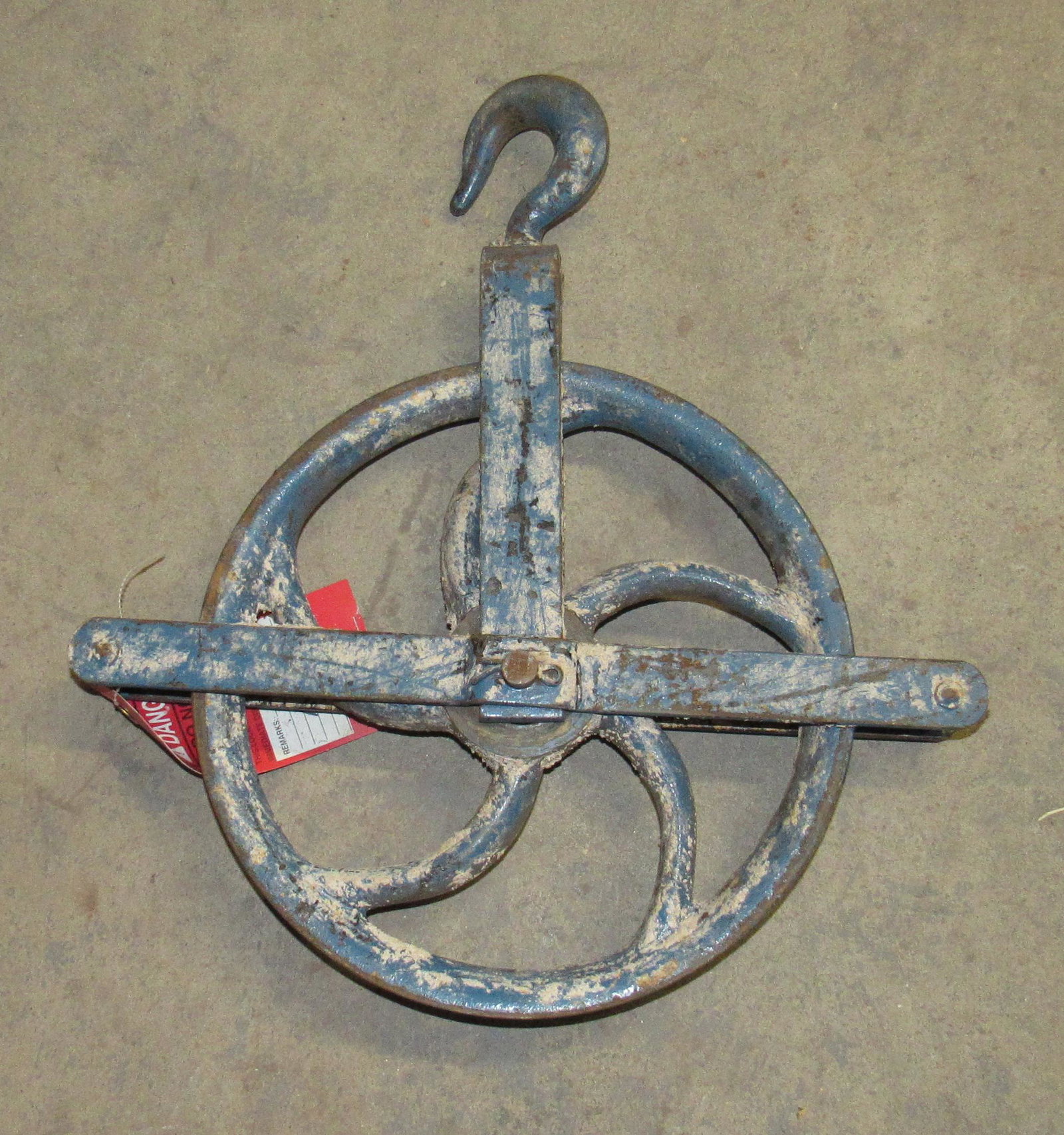 Metal Pulley: Approx 11 3/4" in diameter