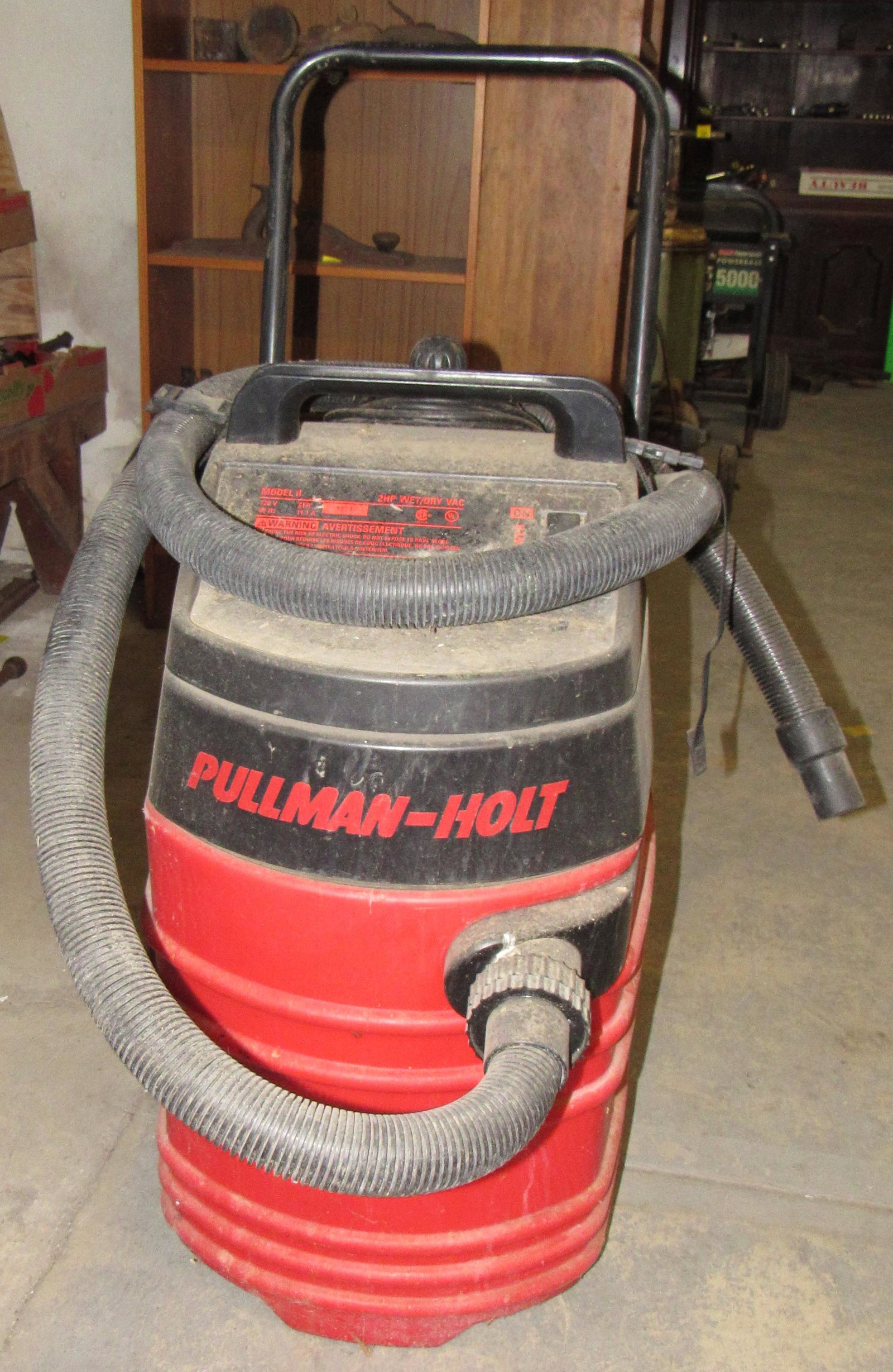 Pullman Holt Evacuator Wet Dry Shop Vac: Model II ,2 hp , evacuator series shop vacuum.