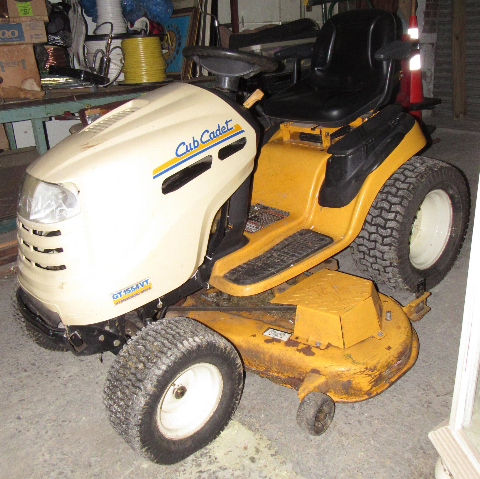 Cub Cadet GT1554VT Garden Tractor: Riding mower with 54" deck.