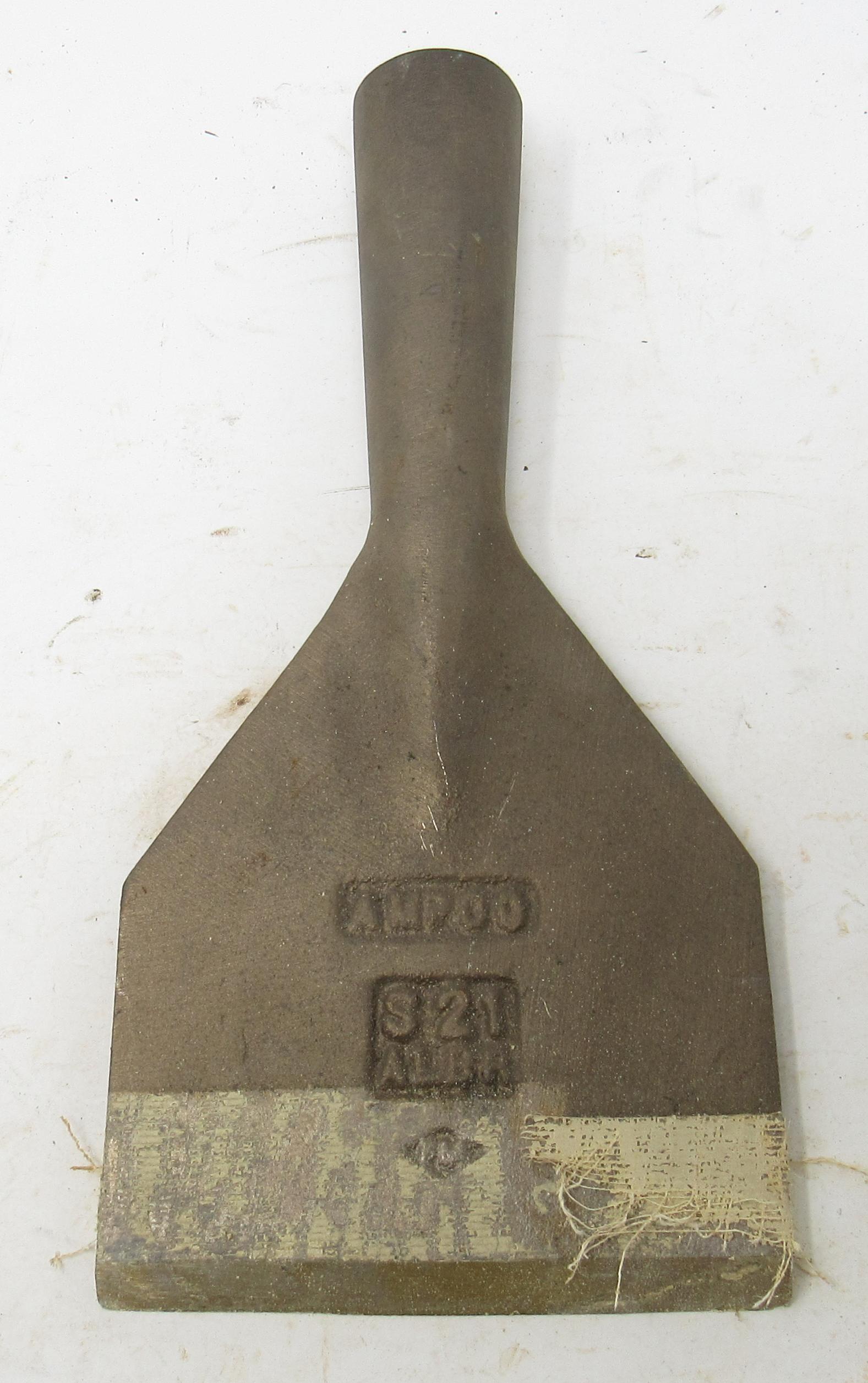 Ampco S21 Brass Scraper: Approx 4" wide and 9" long.