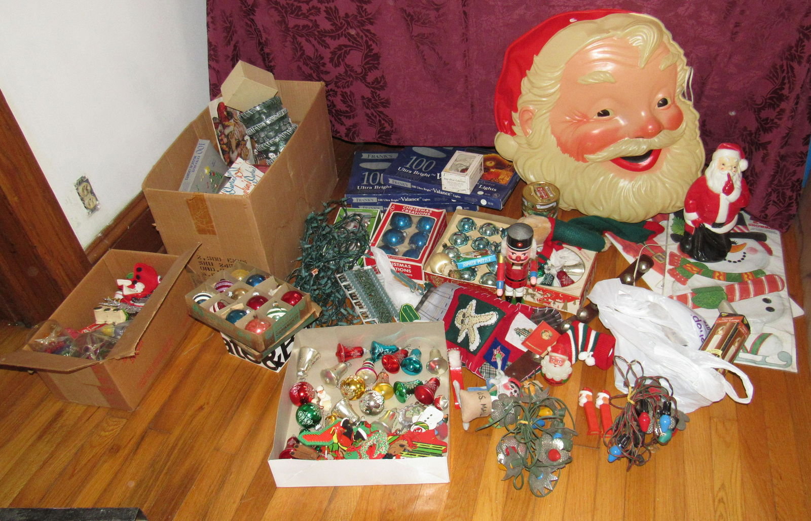 Vintage Christmas Decorations Blow Mold Pez: Blow Mold is approx 14" tall