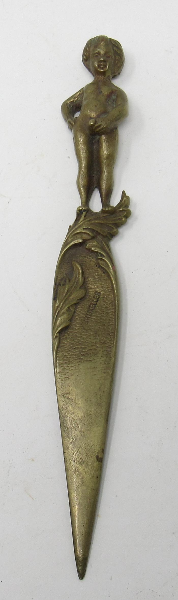 Brass Bruxelles Letter Opener: Approx 8 3/4" long