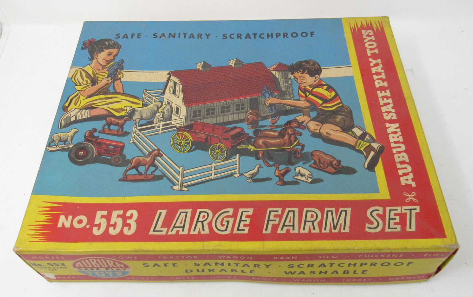 Auburn Toys No. 553 Large Farm Set: in original box.