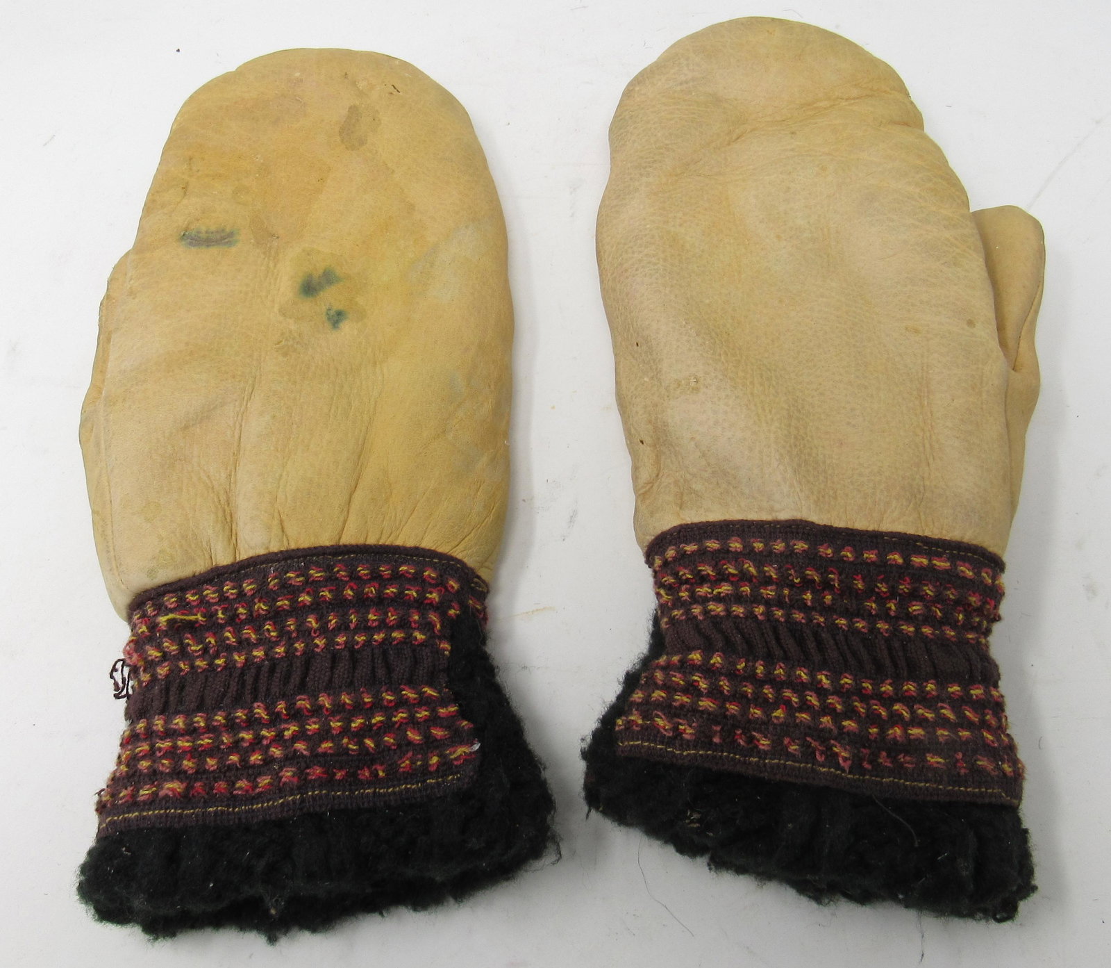Native American Indian Gloves: Approx 4" wide and 10 1/2" long