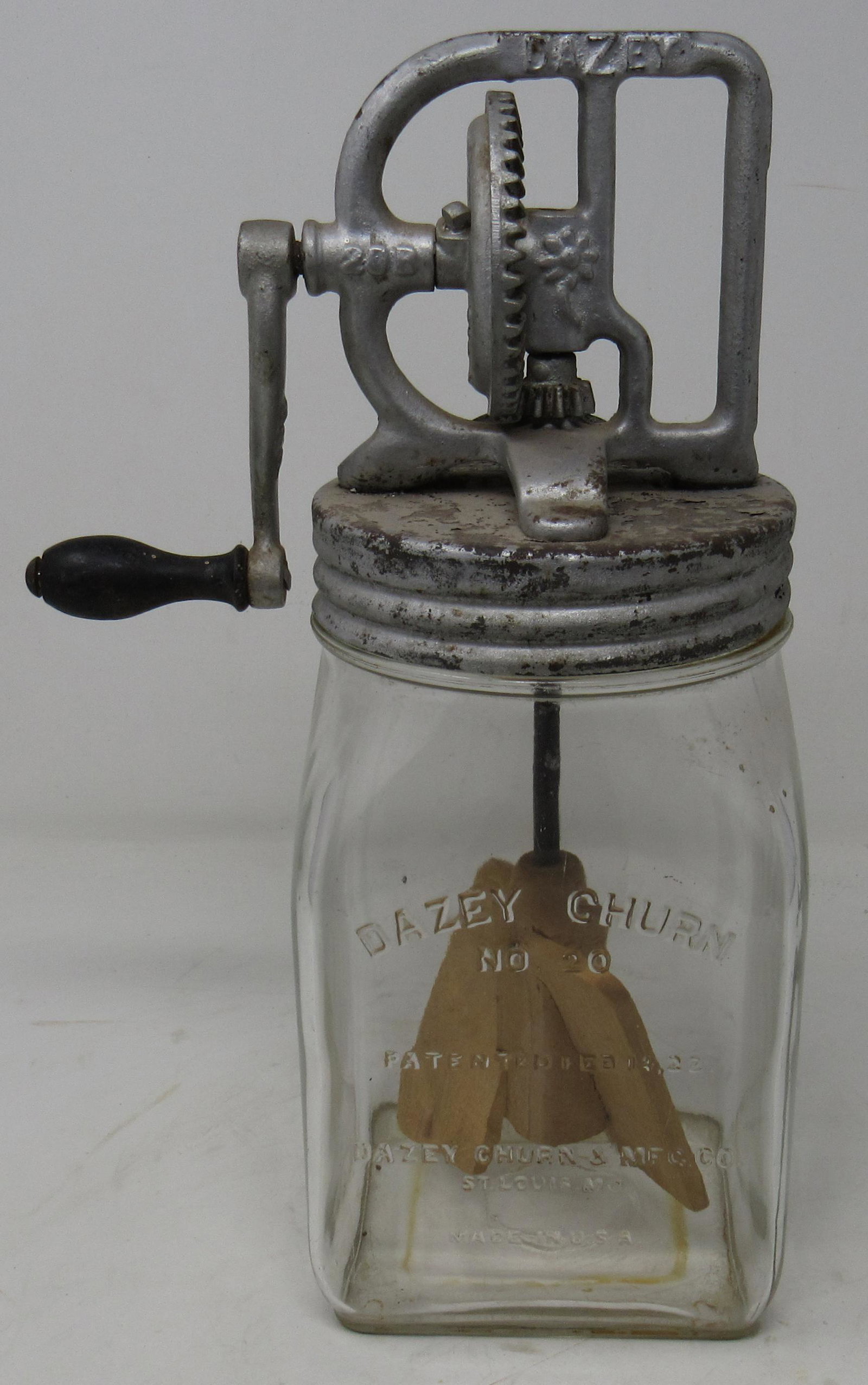Dazey Butter Churn No 20: Approx 12 1/2" tall