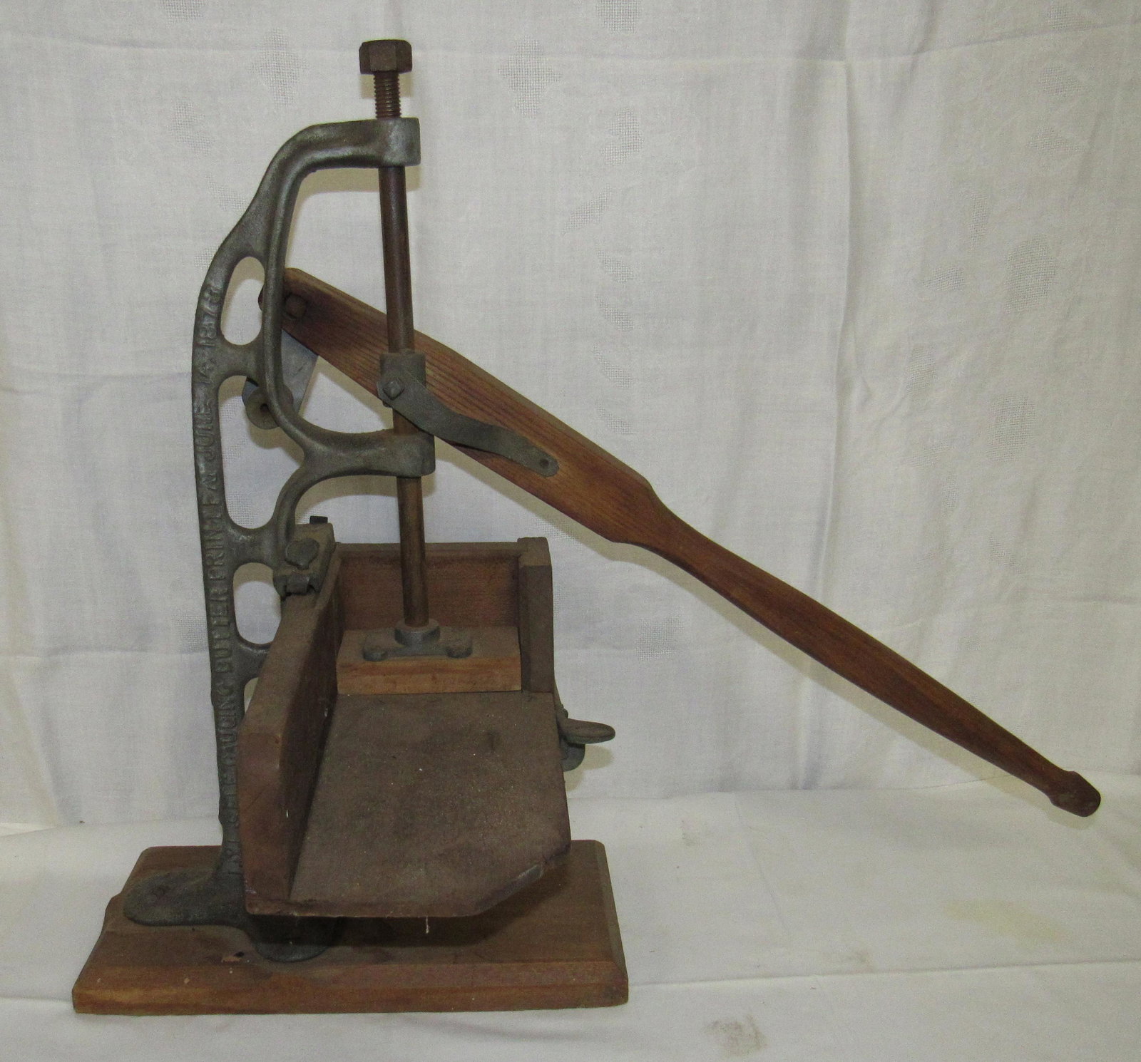 1873 AH Reid XL Self Gauging Butter Print: Approx 24" tall