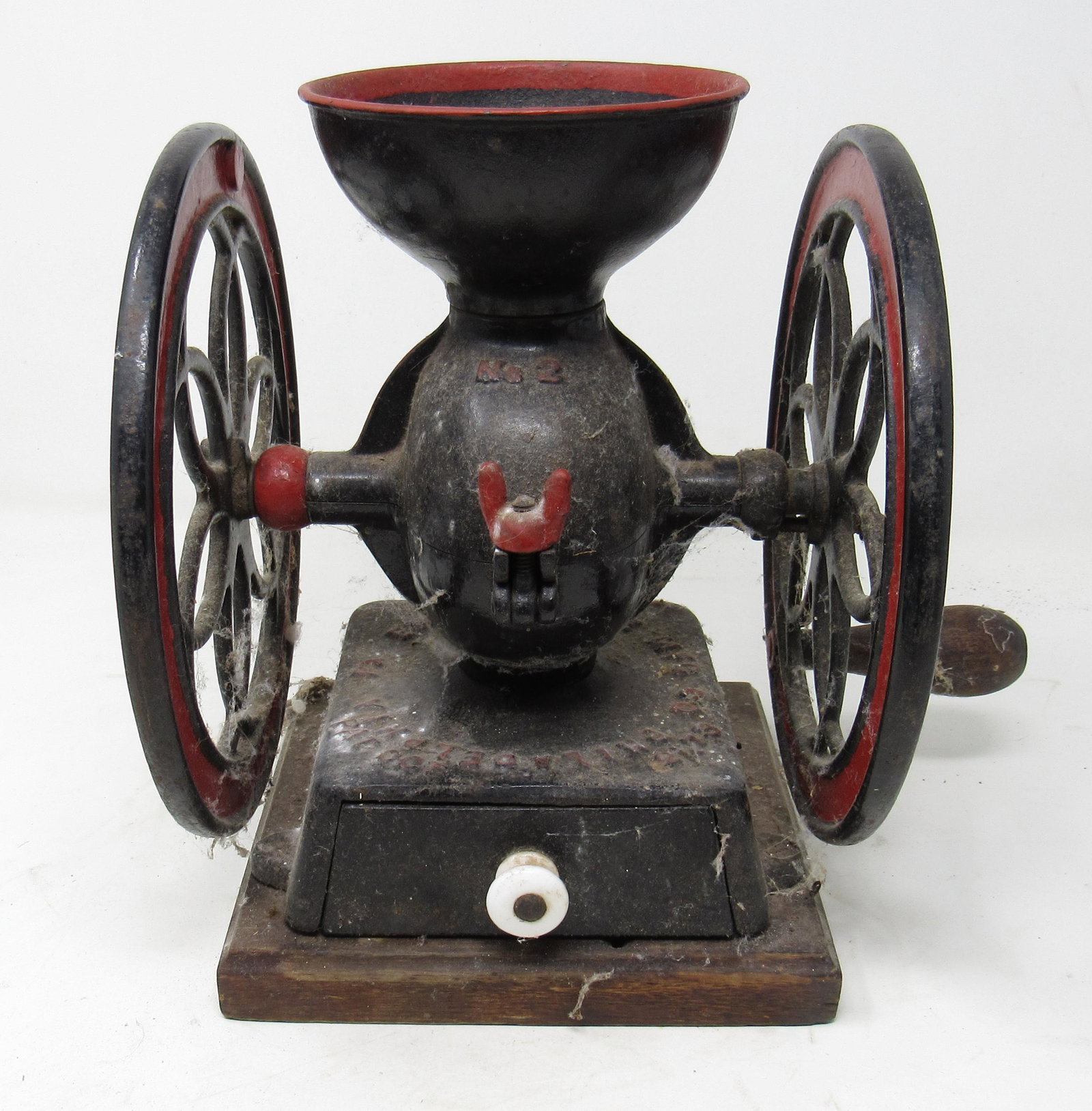 1873 Enterprise No 2 Coffee Grinder Mill: Approx 9 1/2" tall