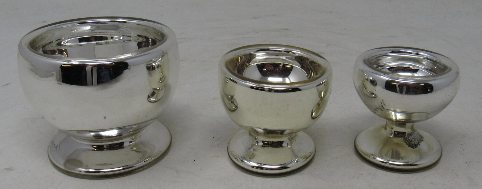 Mercury Glass: Largest is approx 2 3/4" in diameter and 2 1/4" tall.