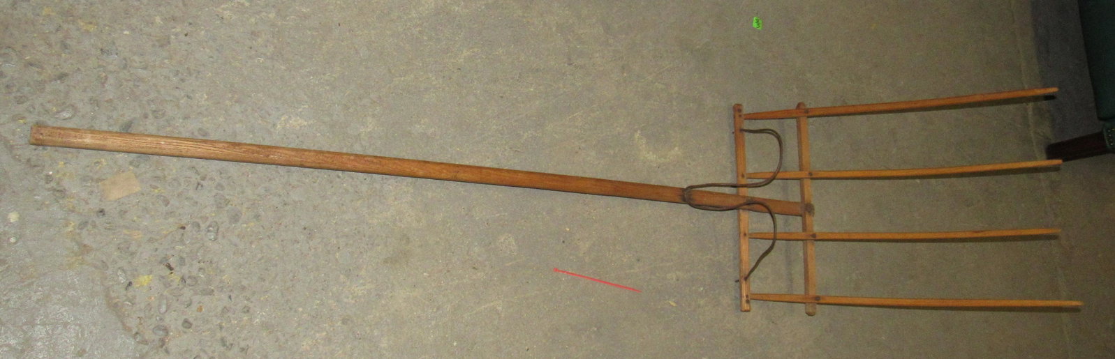 Antique Wooden Hay Fork: Approx 18 1/2" X 75 1/2"