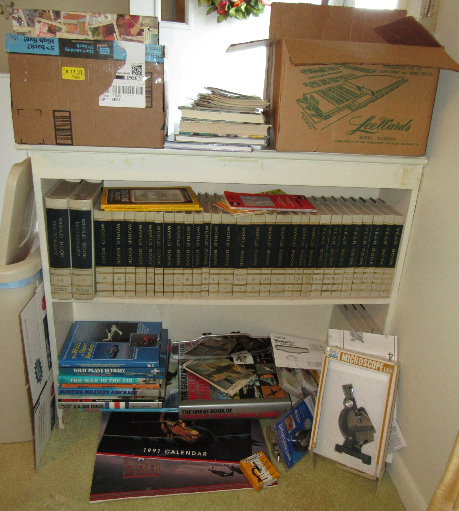 Airplane Misc Books Microscope: Getting all pictured. Take what you want and leave the rest