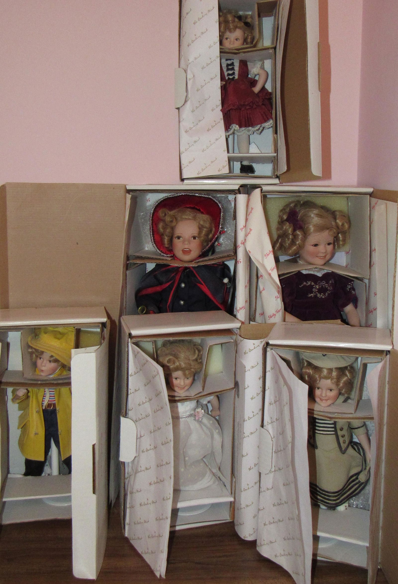 Danbury Mint & Misc Shirley Temple Dolls: 2 Tallest are approx 17"