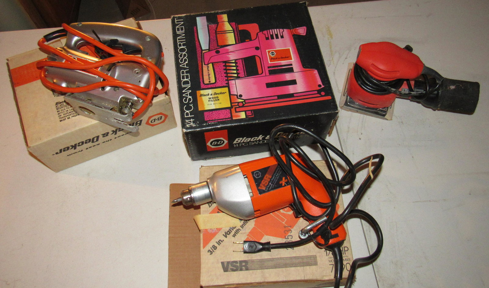 Black and Decker Sanders Drill Jig Saw: Getting all pictured.