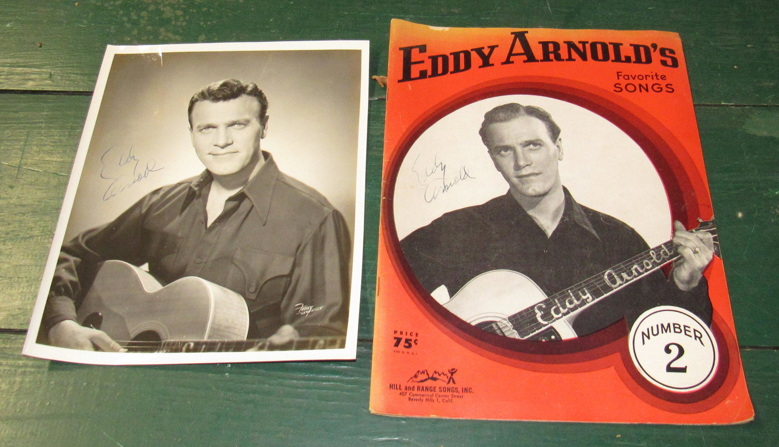Eddy Arnold Autographed Sheet Music & Photo: Getting both pictured