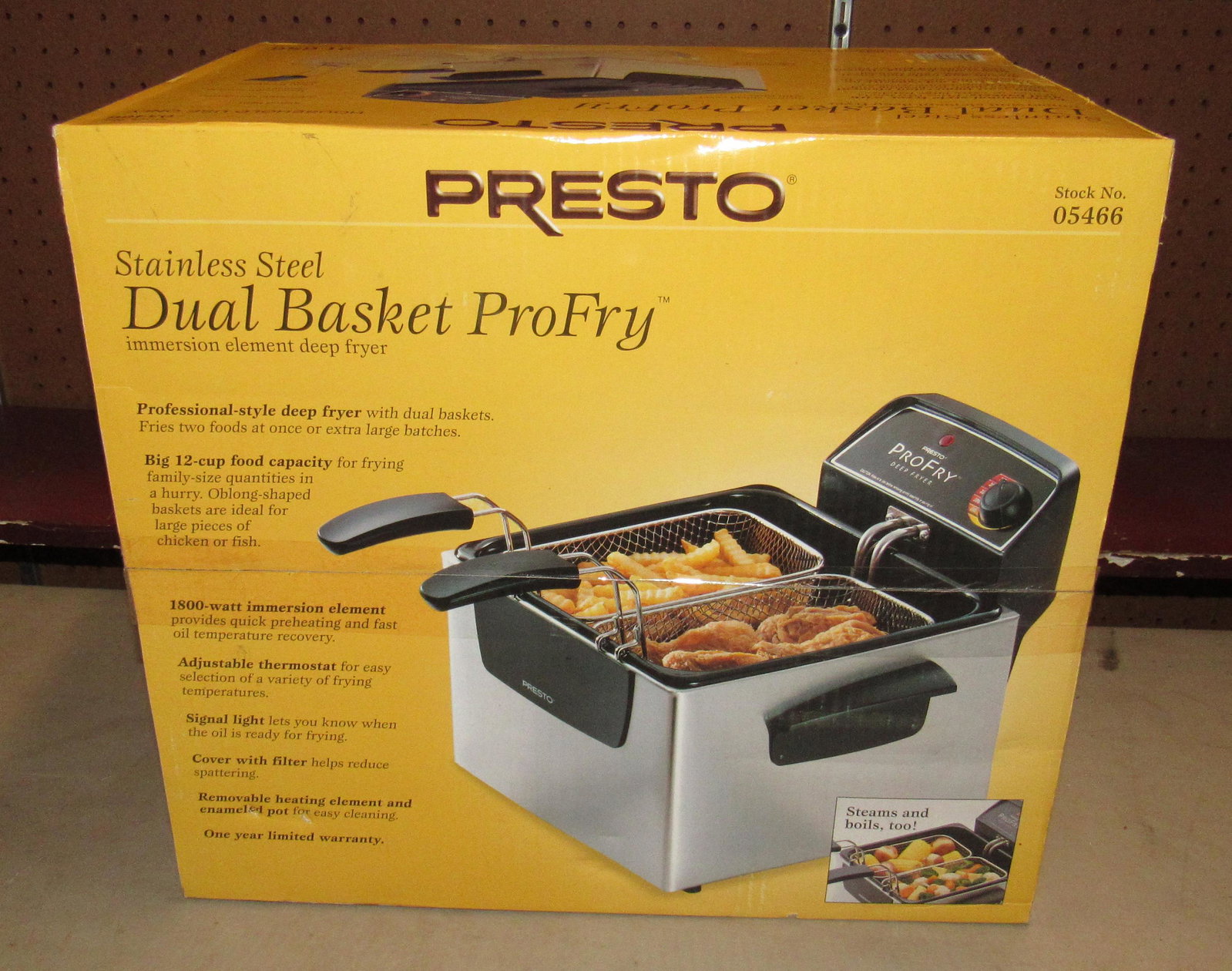 Presto Dual Basket Profry Deep Fryer: New in box