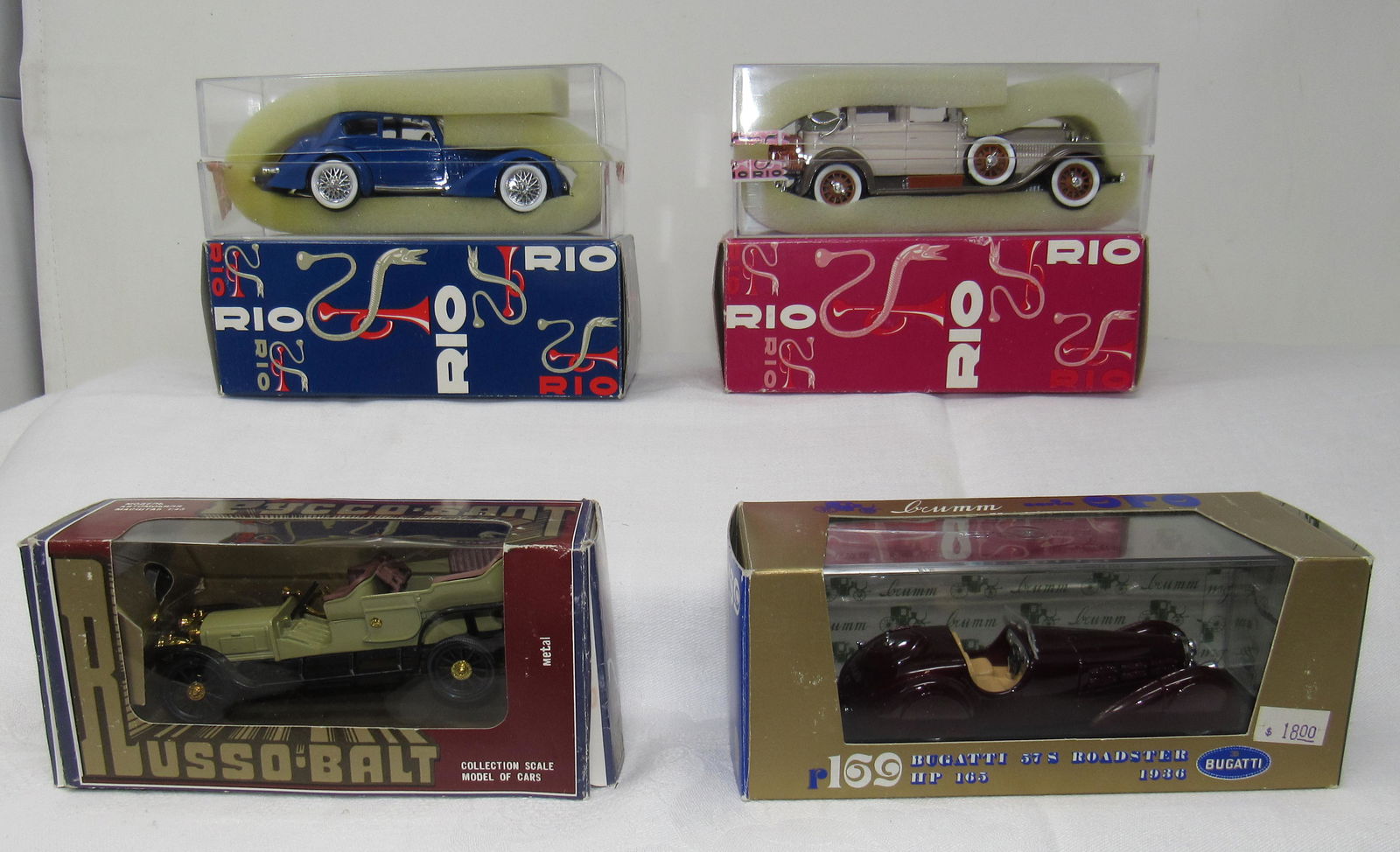 Rio Russo Balt Brumm Bugatti Toy Cars: Getting all pictured.