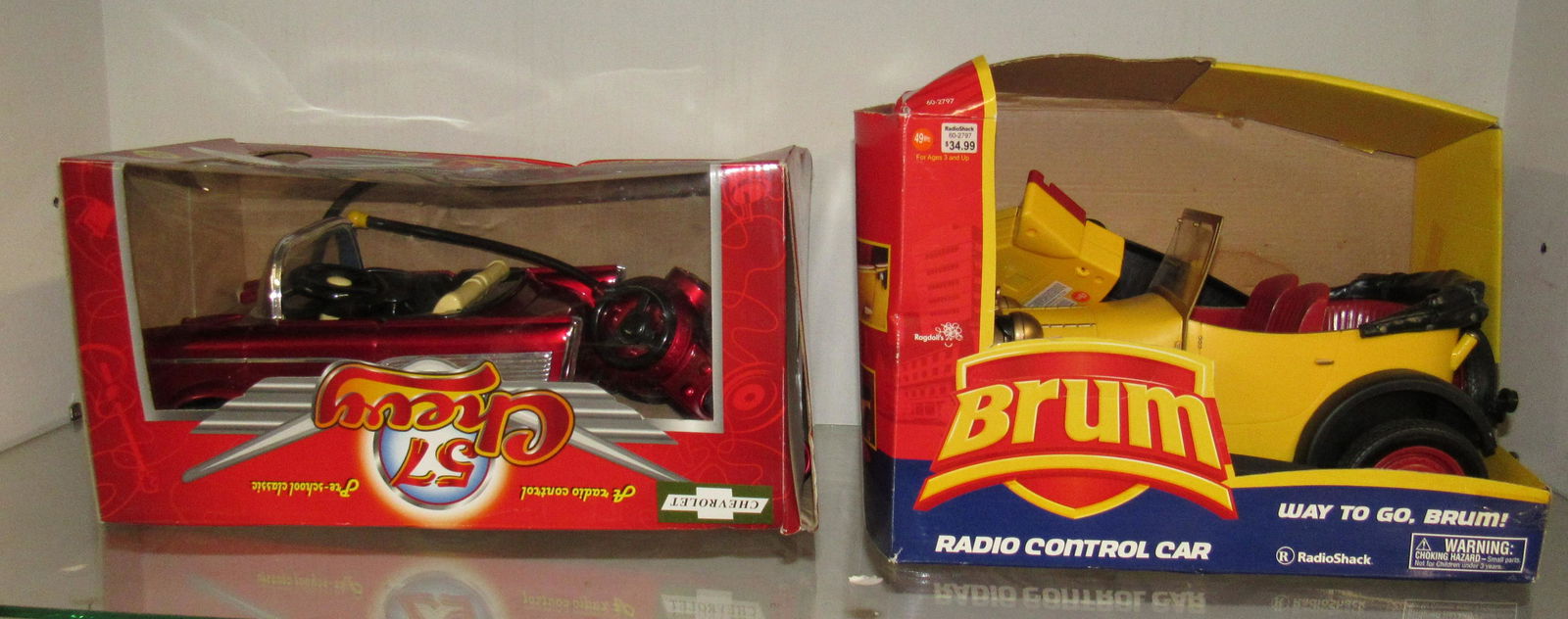Brum & 1957 Chevy Radio Controlled Cars: Brum is approx 12" long.
